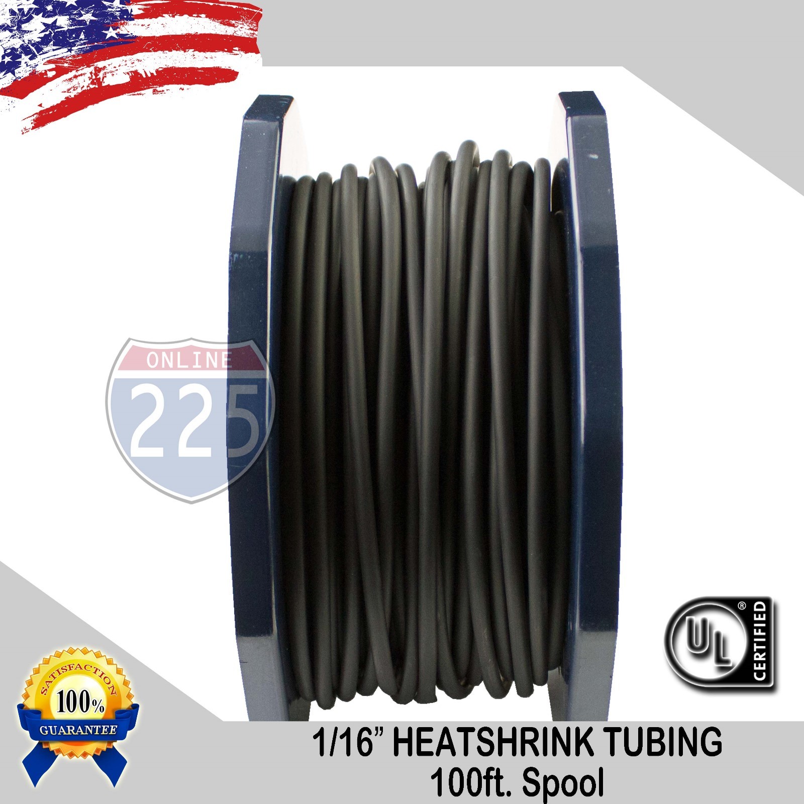 100 FT. 100' Feet BLACK 1/16" 1.5mm Polyolefin 2:1 Heat Shrink Tubing Tube Cable