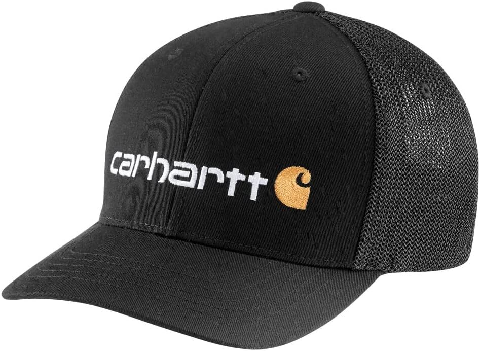 Carhartt Mens Rugged Flex Fitted Canvas Mesh Back Large-X-Large, Black