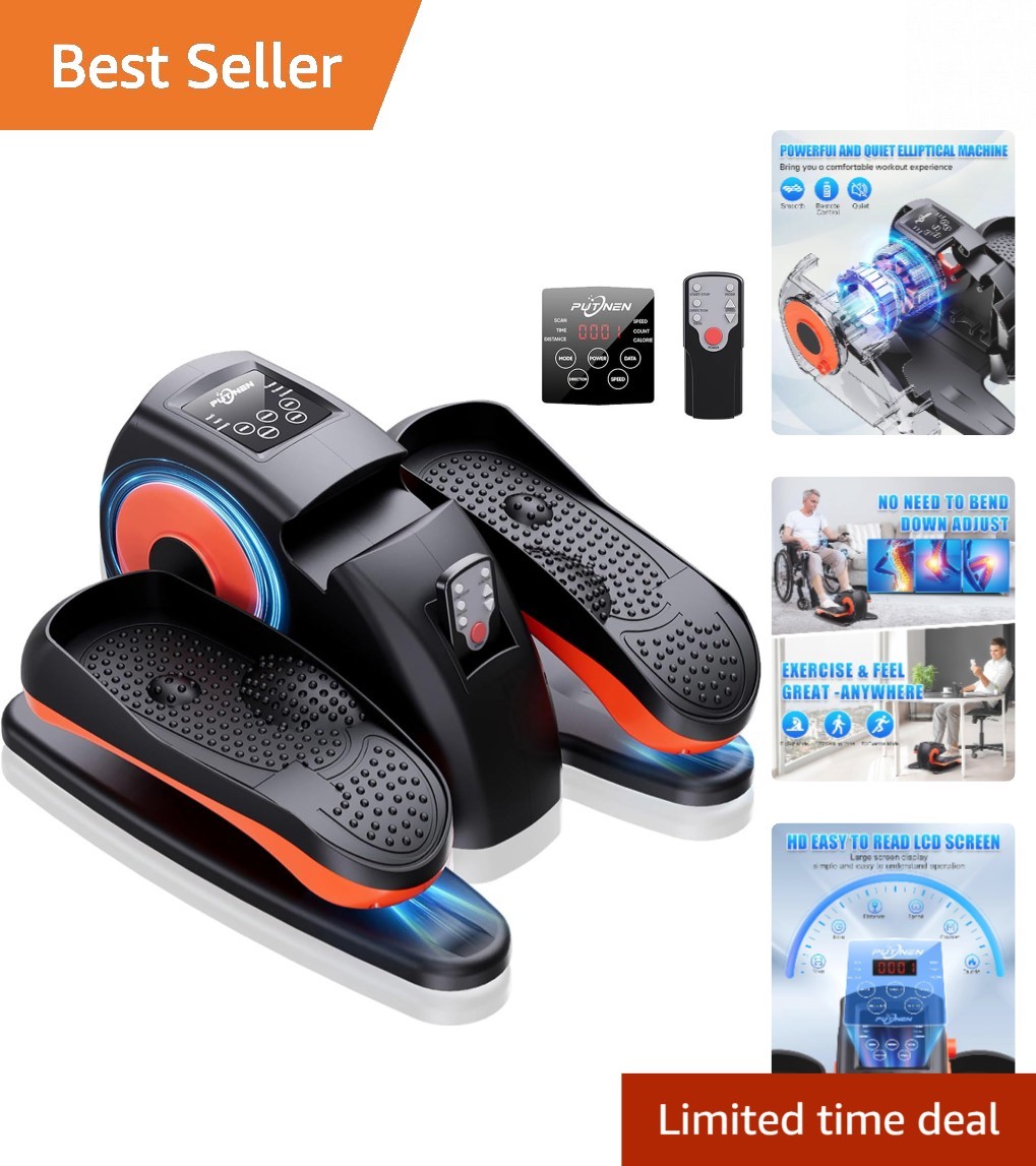 Portable Electric Elliptical Machine with Remote – Ideal for Seniors & Rehab