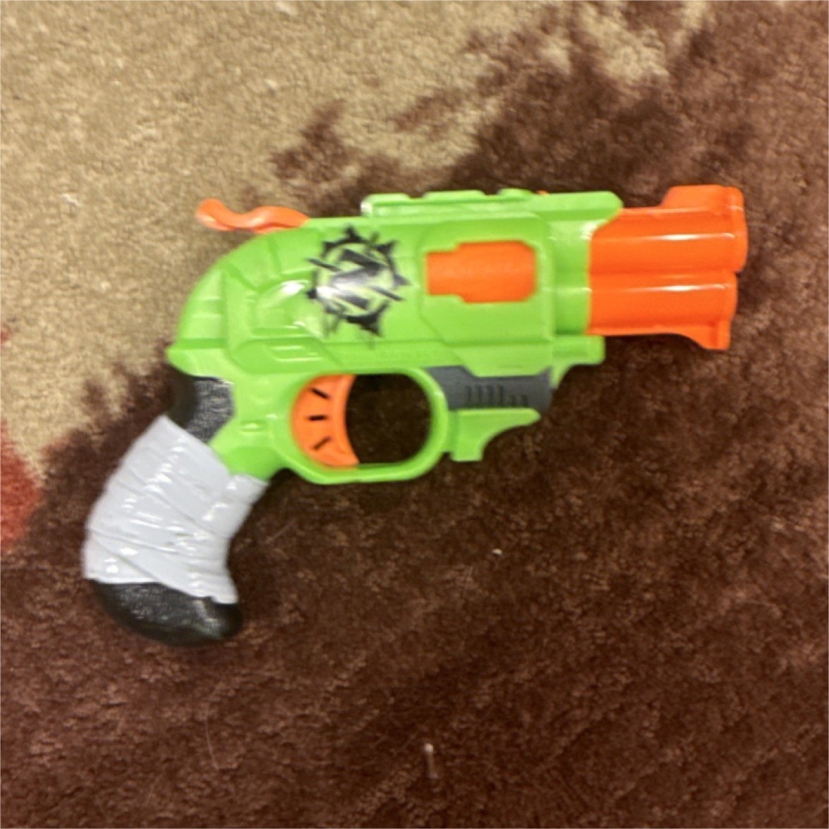 NERF Zombie Strike DoubleStrike Dart Gun Green Orange Ages 8-11 Years