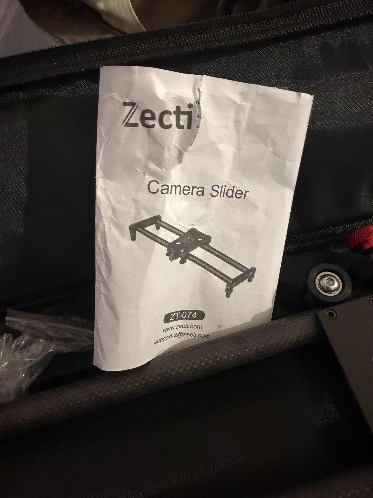 Zecti 24 Carbon Fiber Camera Slider Preowned Includes Bag, Manual & Accessories