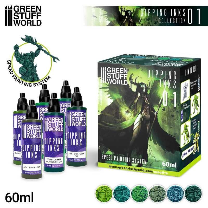 Dippint Paint Set 01 - Contrat paint type - Speed paint system - Airbrush Brush