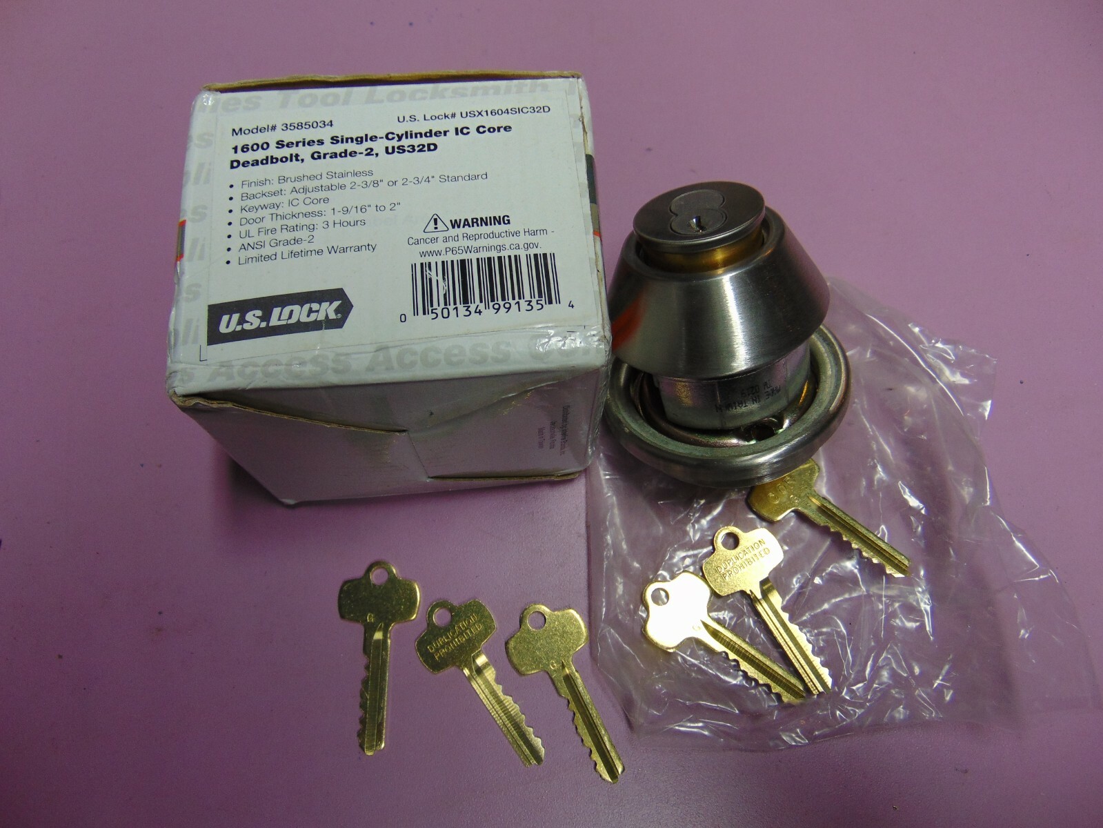 1 UC LOCK IC BEST DEABLOCK WITH G CORE AND 1 CORE AND 5 KEYS      LOCKSMITH