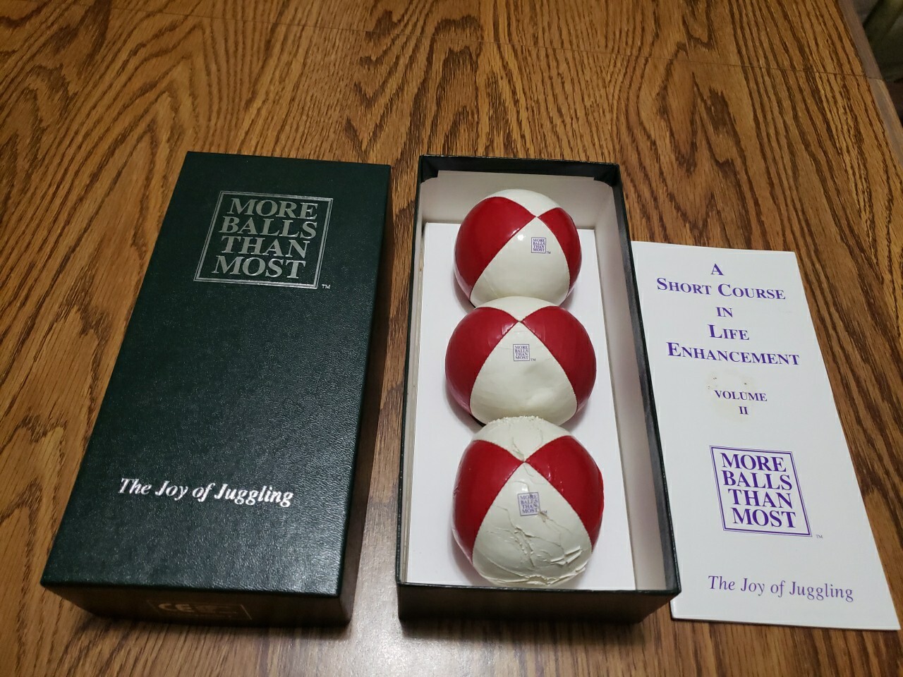 "More Balls Than Most"- The Joy Of Juggling 3 Ball Box Set - 1993 Preowned