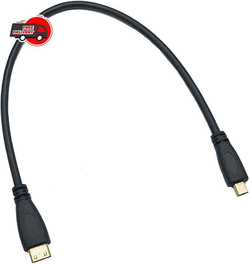 Micro HDMI Type D Male to Mini HDMI Type C Male Connector Adapter Cable Cord ...