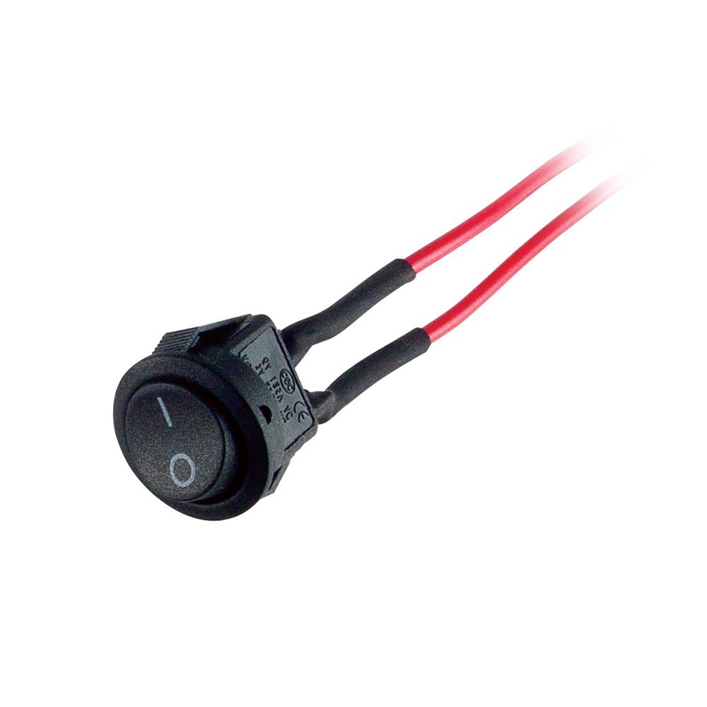 Install Bay IBRRSM Off-On Mini Pre Wired Round Rocker Switch - 5 Per Package