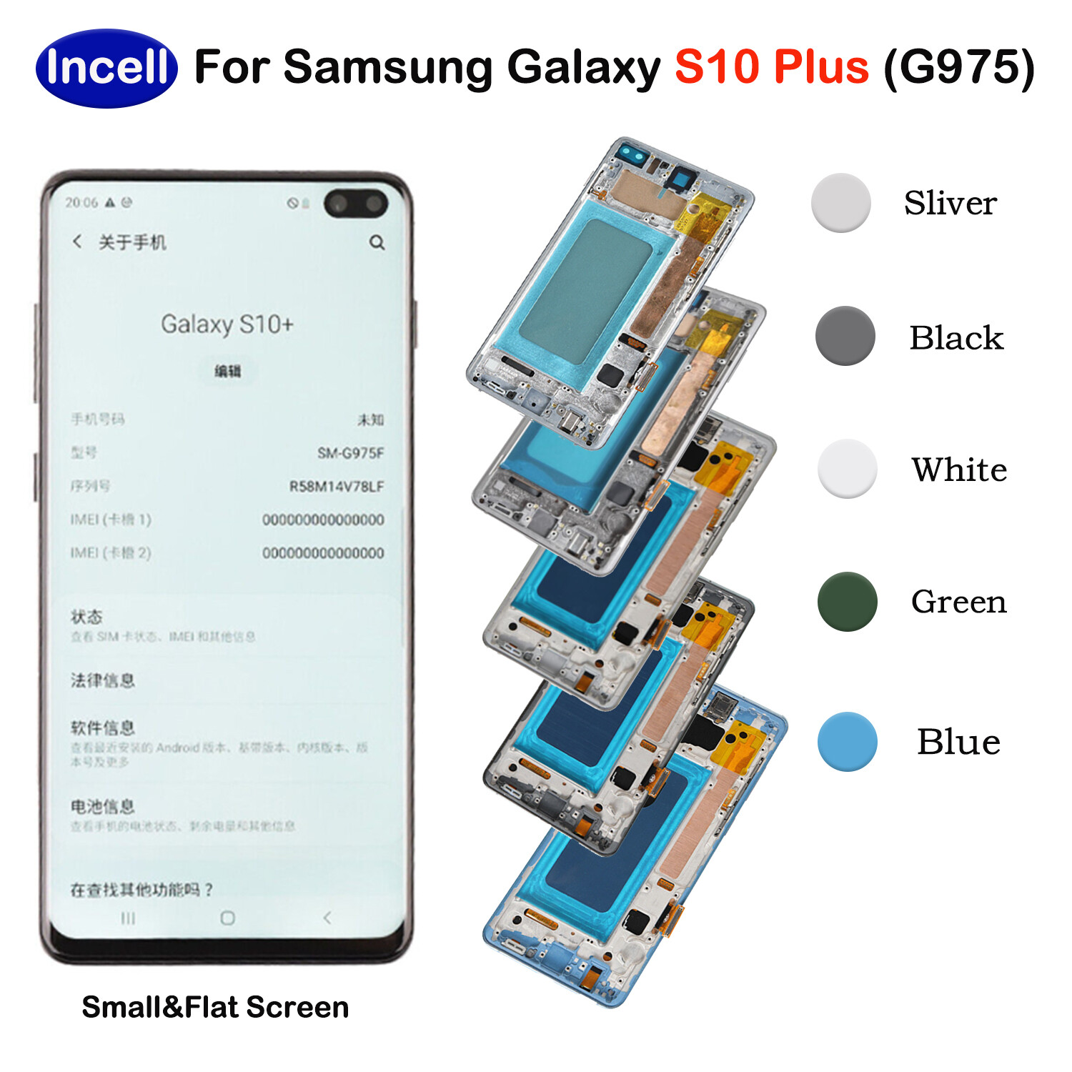 Incell For Samsung Galaxy S10+ Plus 5G G975 LCD Display Touch Screen Replacement