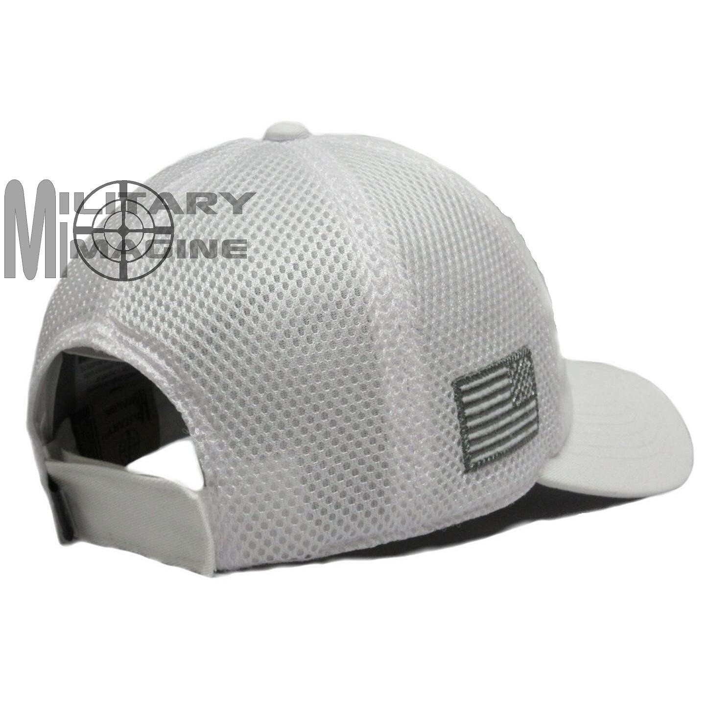 We The People 1776 American Flag 2A Hat White Micro Mesh Tactical Cap