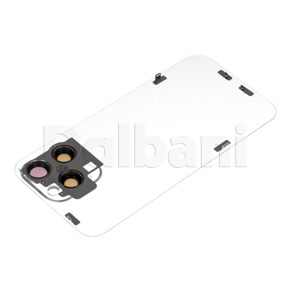 Clear Back Glass Battery Cover for Apple iPhone 15 Pro Max Transparent