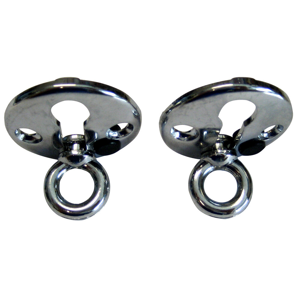 Perko Marine Boat Fender Lock Chrome Plated Zinc Alloy 3/8" Eye 1-1/2" Flange