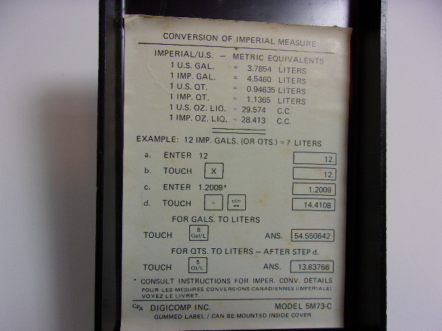 DIGICOMP MODEL SM73C M5 MEMORY CALCULATOR antique **FREE SHIP**