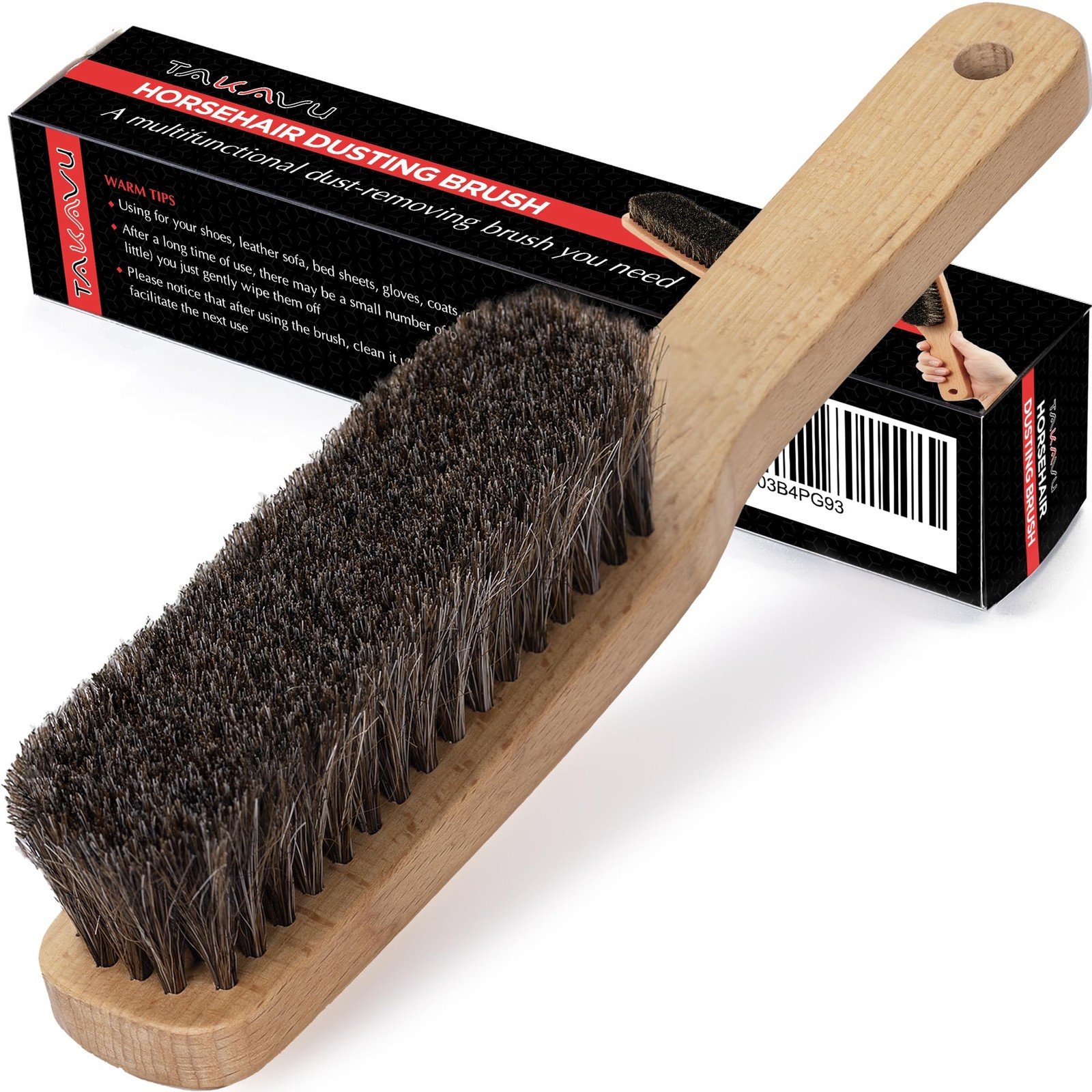 Horsehair Shoe Boot Brush 10.2 Inches - Hat Brush, Hand Broom With 100% Soft ...