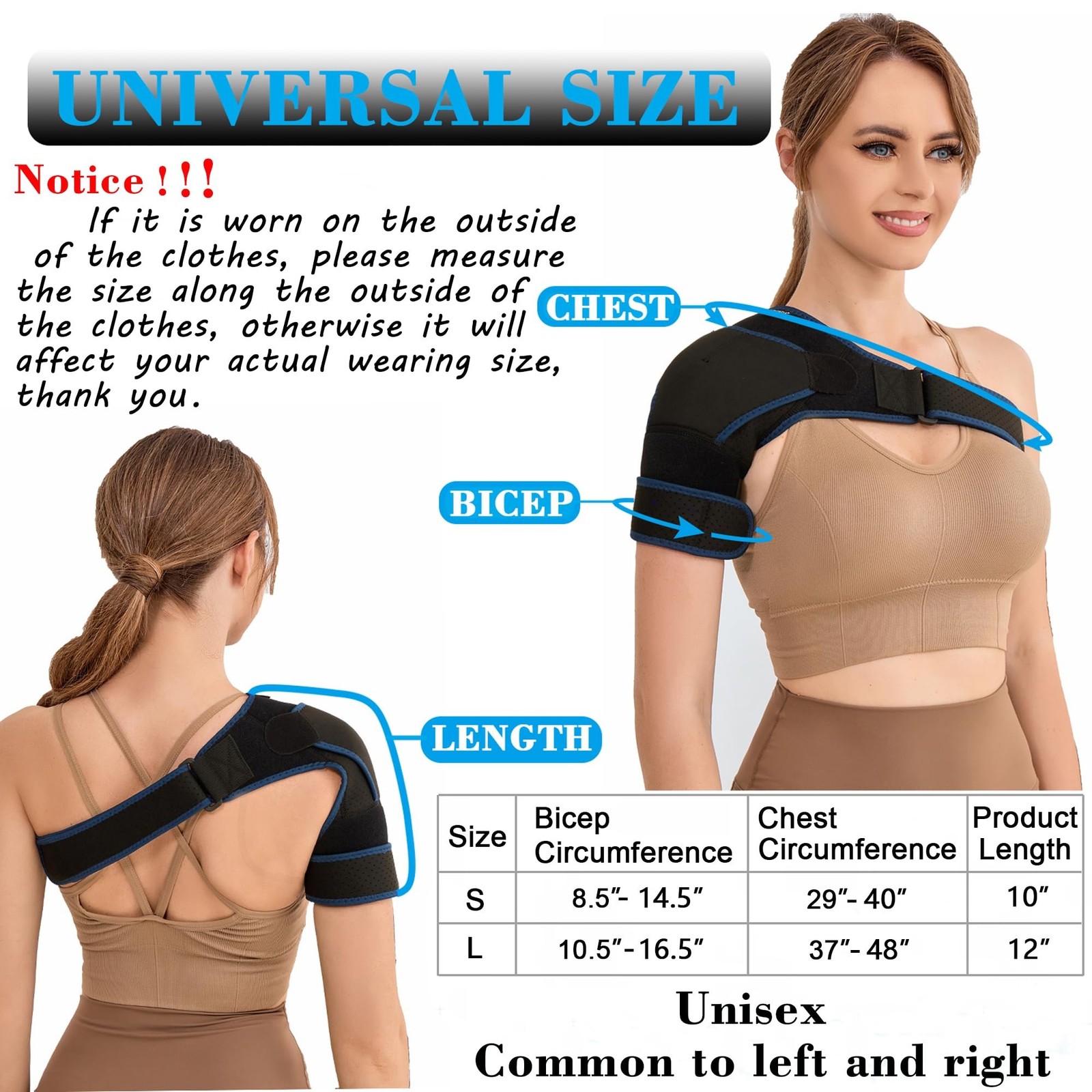 VISKONDA Shoulder Brace Sling Immobilizer and Compression Sleeve,Rotator Cuff...