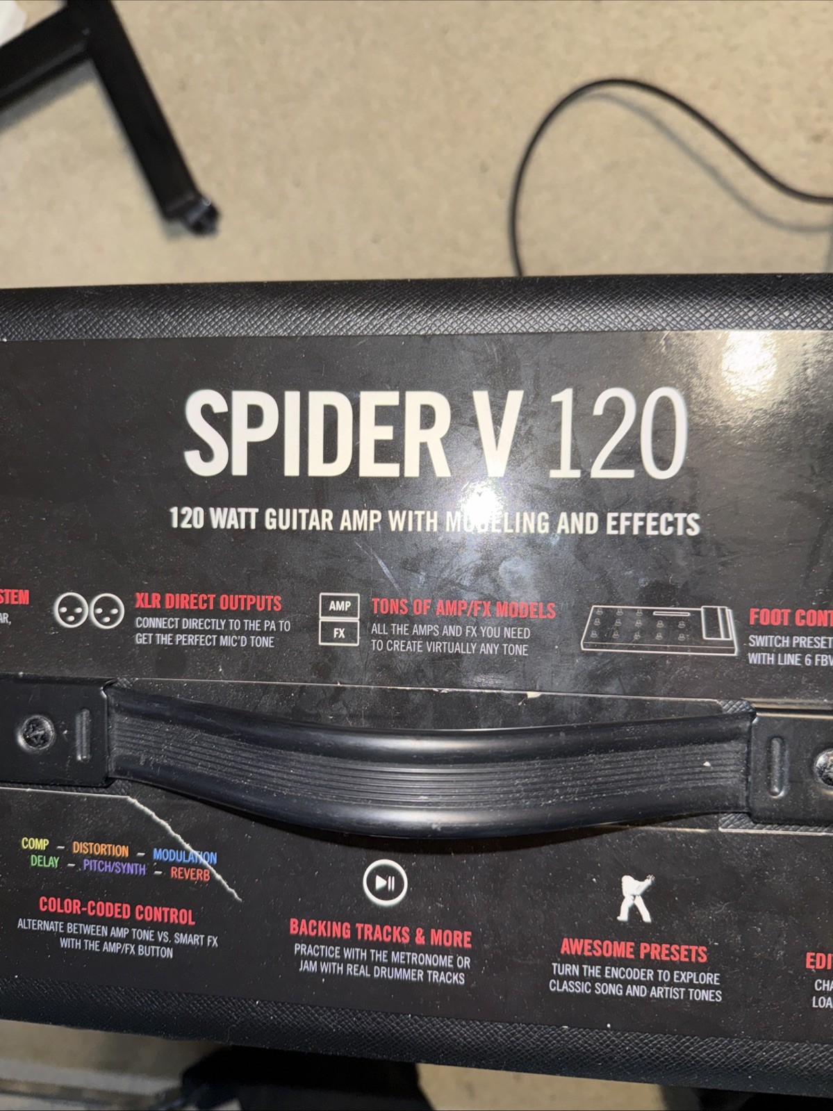 Spider V 120 Watt Guitar Amp With Modeling And Effects Excellent Condition