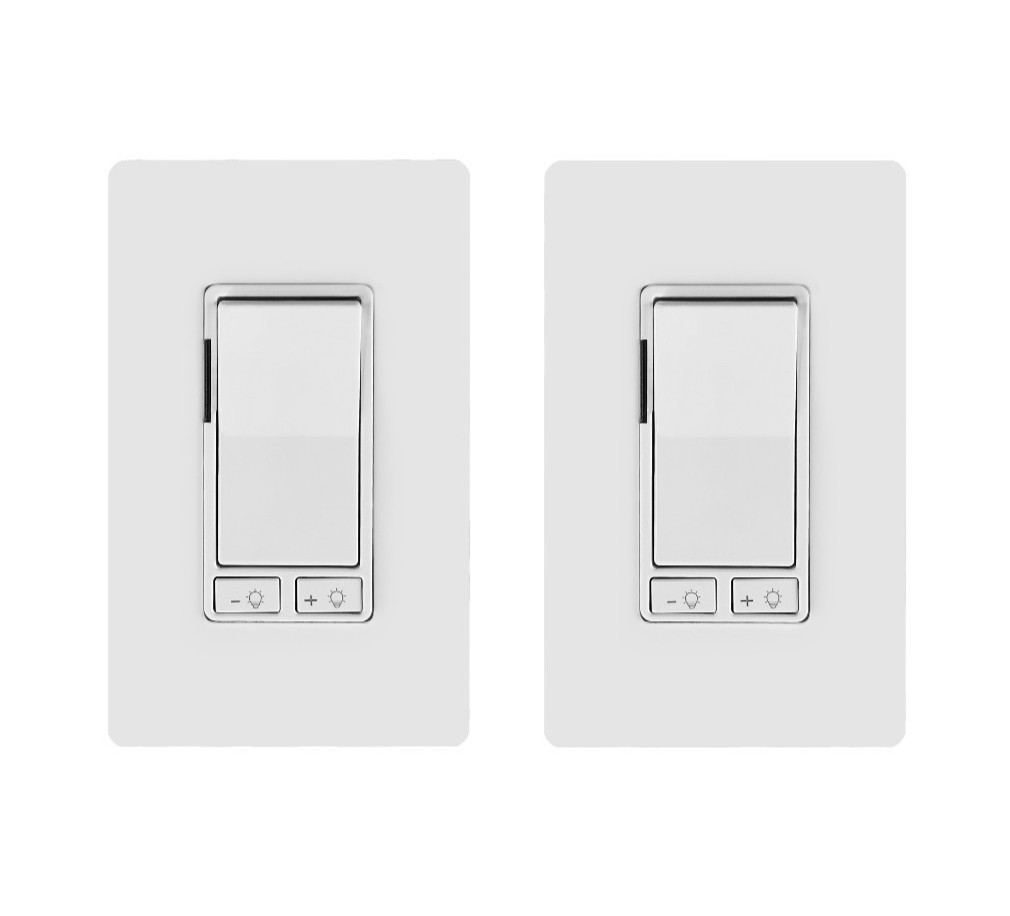 2-Pack Dimmer Light Switch Single Pole or 3-Way for LED UL Listed *New Model