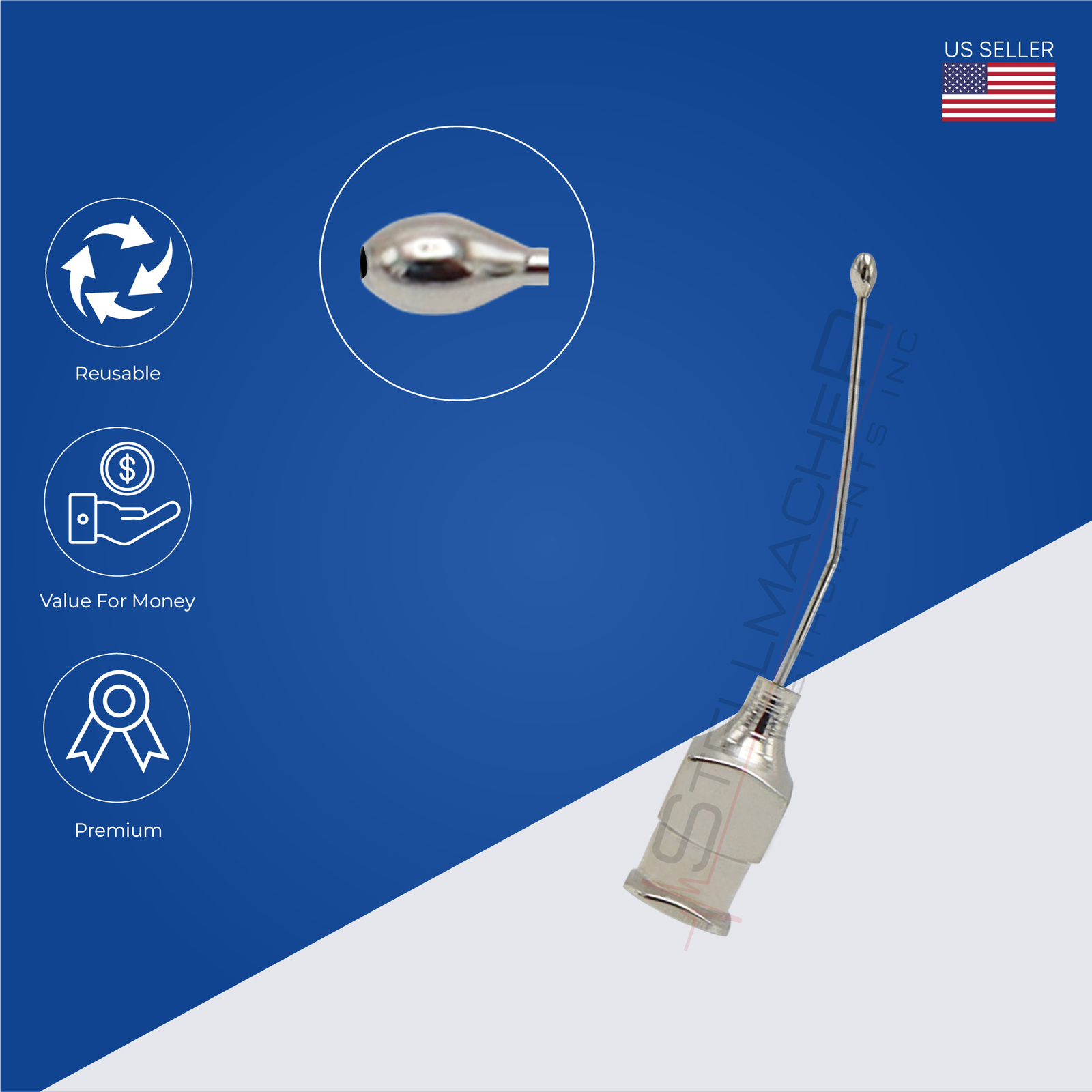 Troutman Olive Tip Cannula 25 Gauge Ophthalmic Surgical Instrument