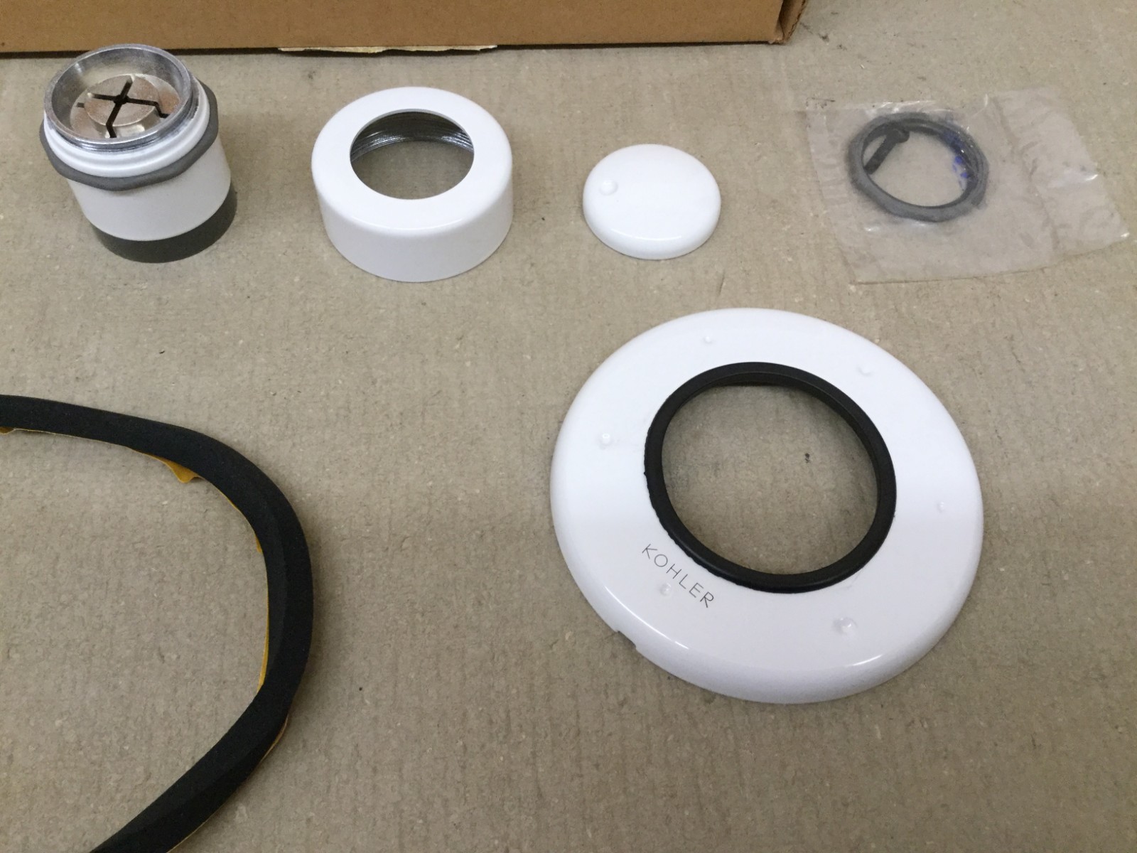 KOHLER K-T9474-7-0 MASTERSHOWER 3-way transfer valve trim, cylinder hdl, WHITE