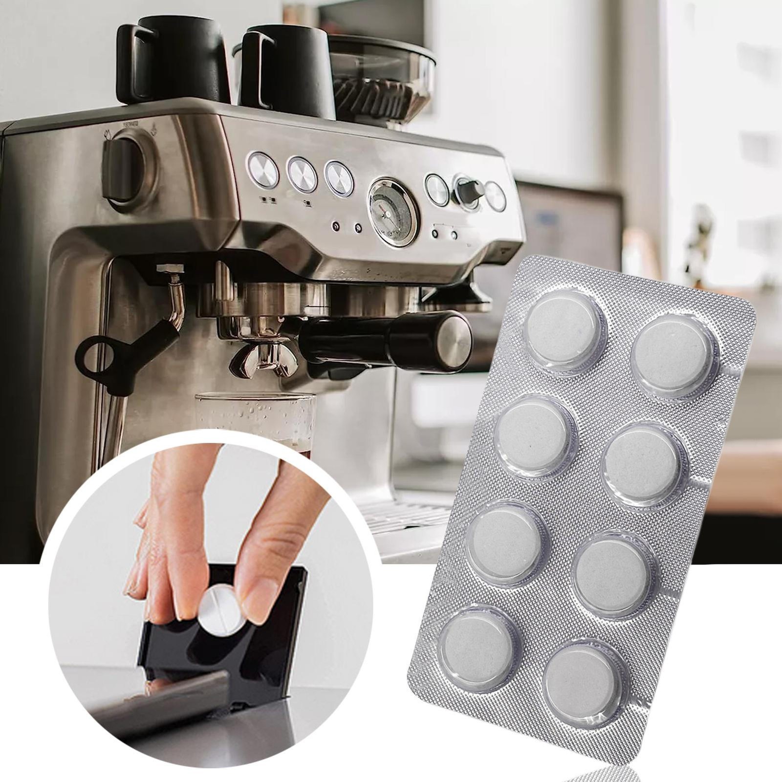8 Pack Cleaning Tablet Cleaner Residue For BREVILLE Espresso Coffee Machine