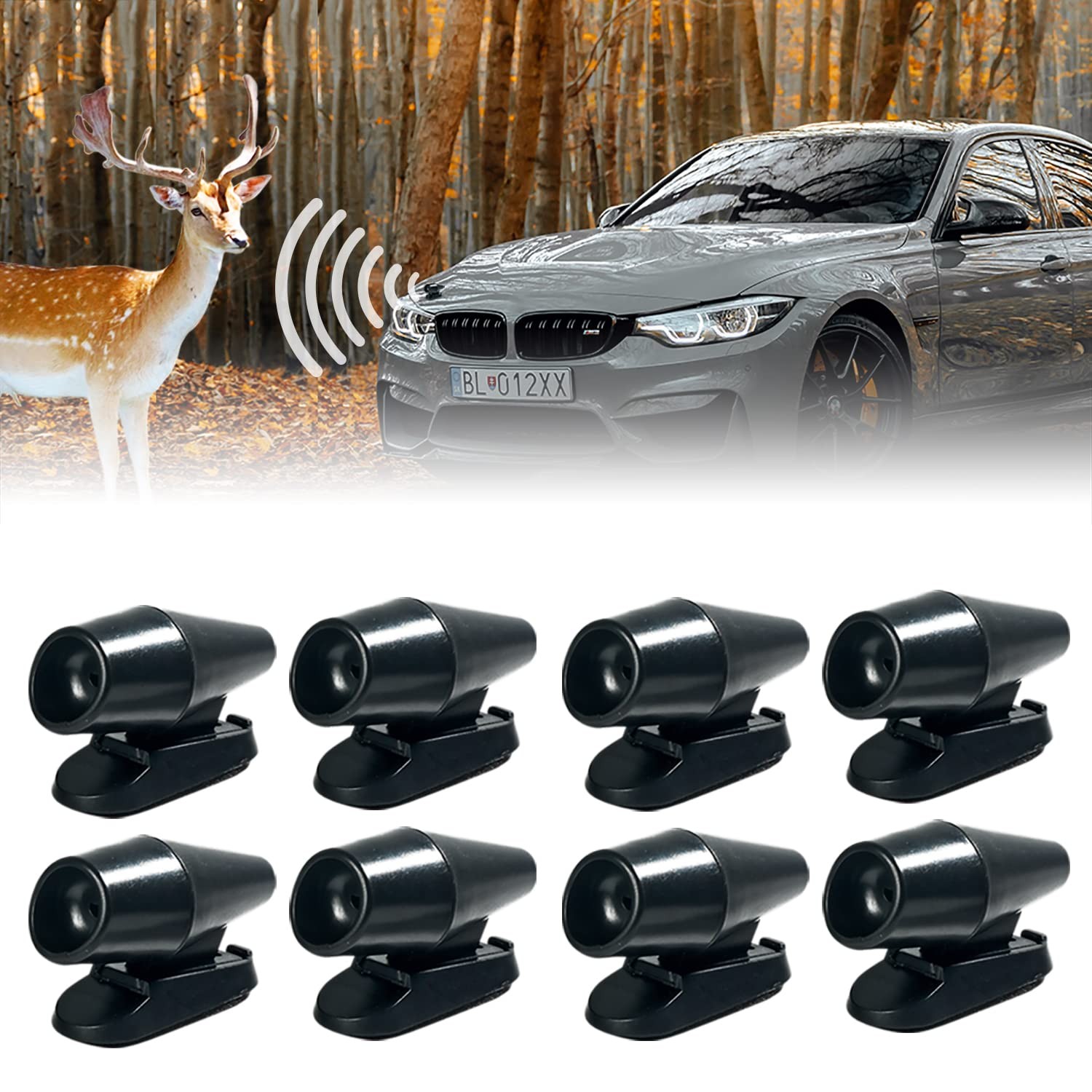 8 Pcs Deer Warning Whistles Device Wind Activated for Truck Motorcycles