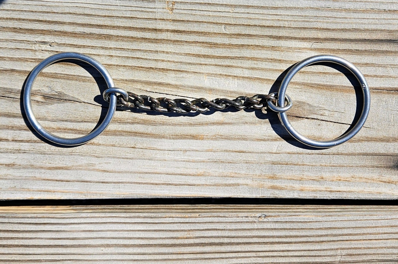 Reinsman 131 Medium Loose Ring Small Chain Snaffle Horse Bit Stamped