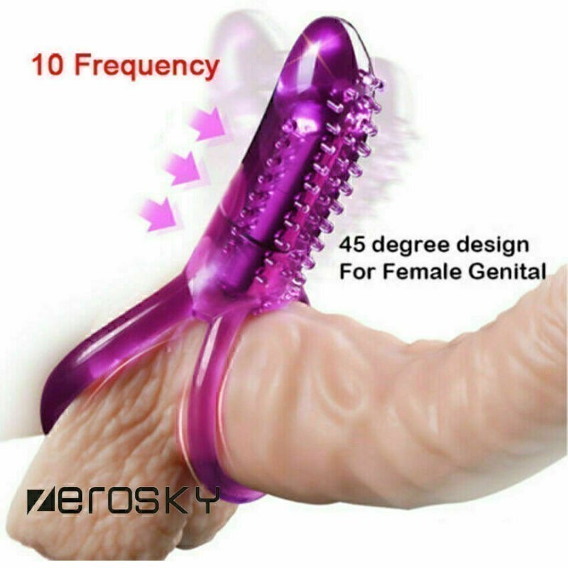 Men Dual Ring Vibrating Cock Penis Rings Adult Products Couples Sex Vibrater