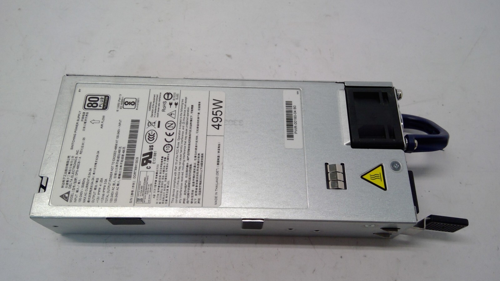 Arista PWR-500AC-R AC POWER SUPPLY FOR 7050X SWITCHES REAR-TO-FRONT 500 Watt