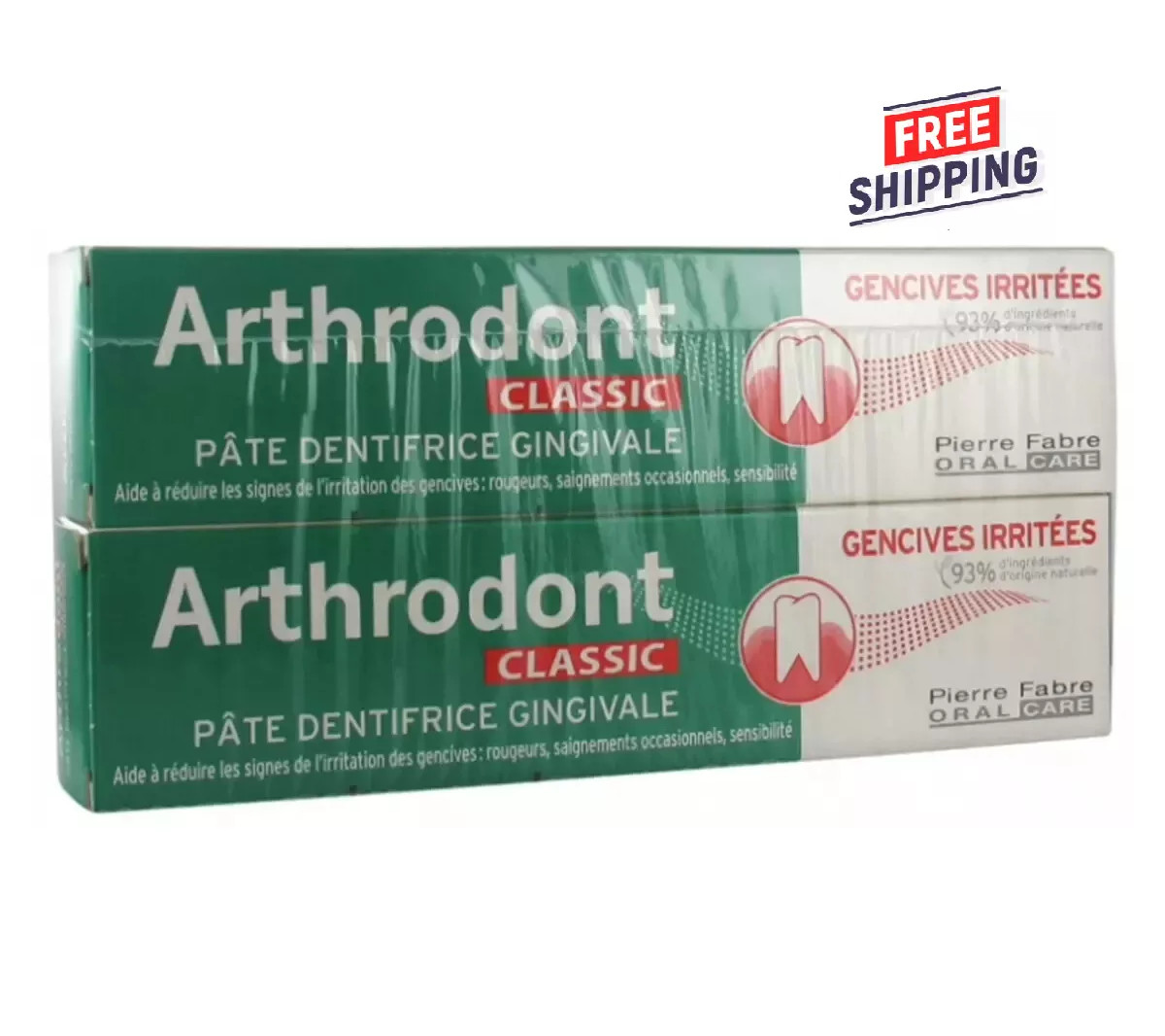 2 PACK Arthrodont Classic Gingival Toothpaste 75ml  Gums Irritations Exp 10/2028