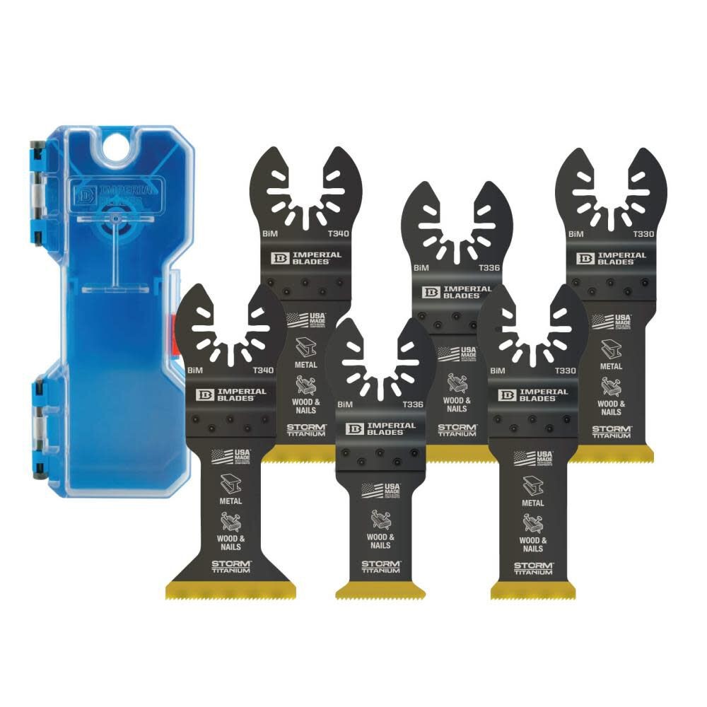 Imperial Blades  One Fit Storm Titanium Metal/wood Variety Pack 6Pc + Free Case