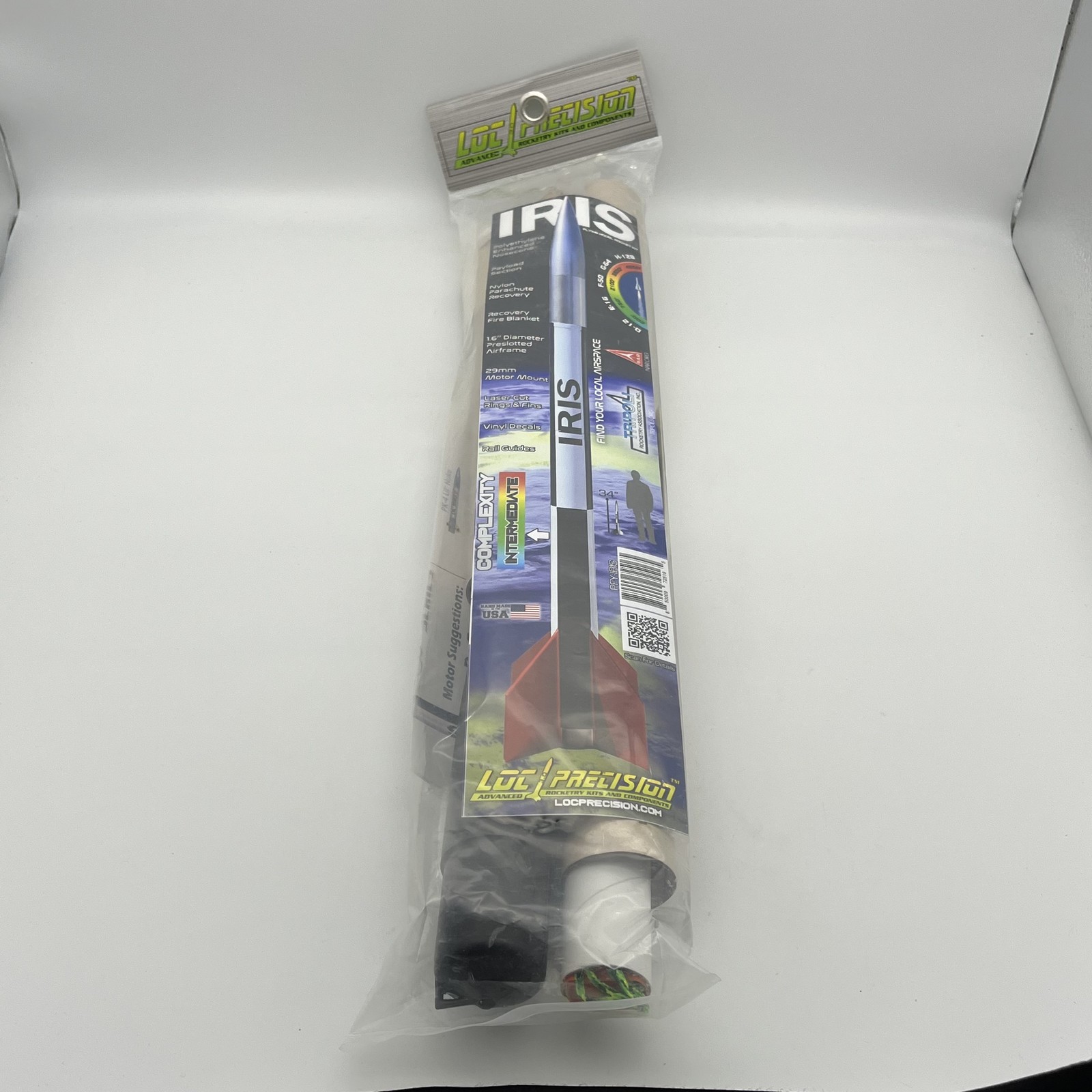 LOC Precision IRIS Intermediate Flying Model Rocket Kit 1.63" IRIS PFY-IRIS