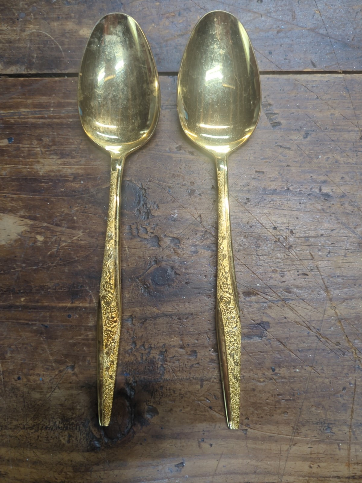 Set of 2 JH Golden Bouquet Serving Spoons