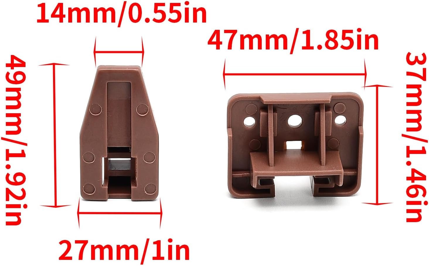 Surf turtle 3 Pack Drawer Slides and Guides,Plastic Drawer Replacement Part for