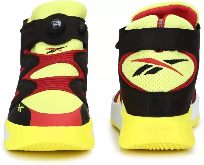 Reebok Instapump Fury Zone Yellow Red Black Basketball Sneakers G55142 Mens Size