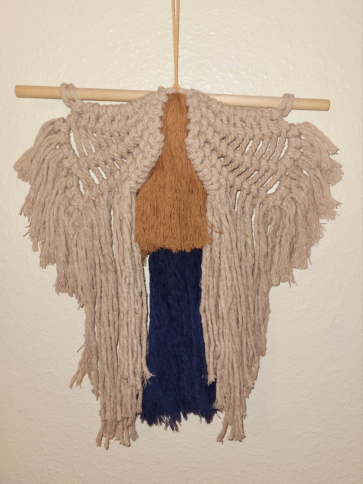 Macrame Handmade Wall Hanging Decor Crocheted Angel Doll Made From Cotton Thread