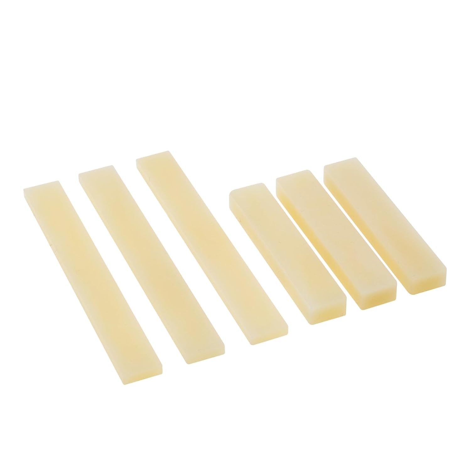 Acoustic Guitar Bridge Saddle Unbleached Pure Bone Nut and Saddle 3Pcs