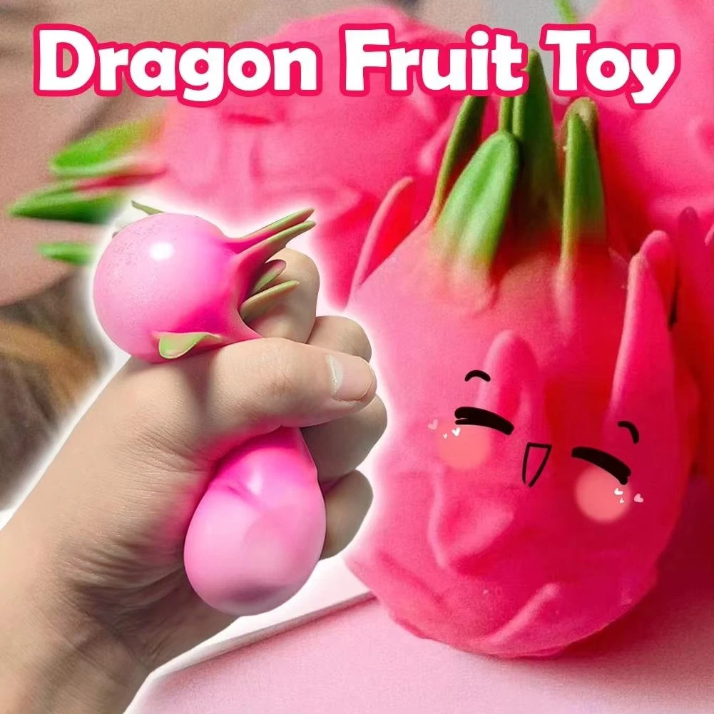 Dragon Fruit Squishy Stress Ball Sensory Squeeze Fidget Toy 1PC imm-999
