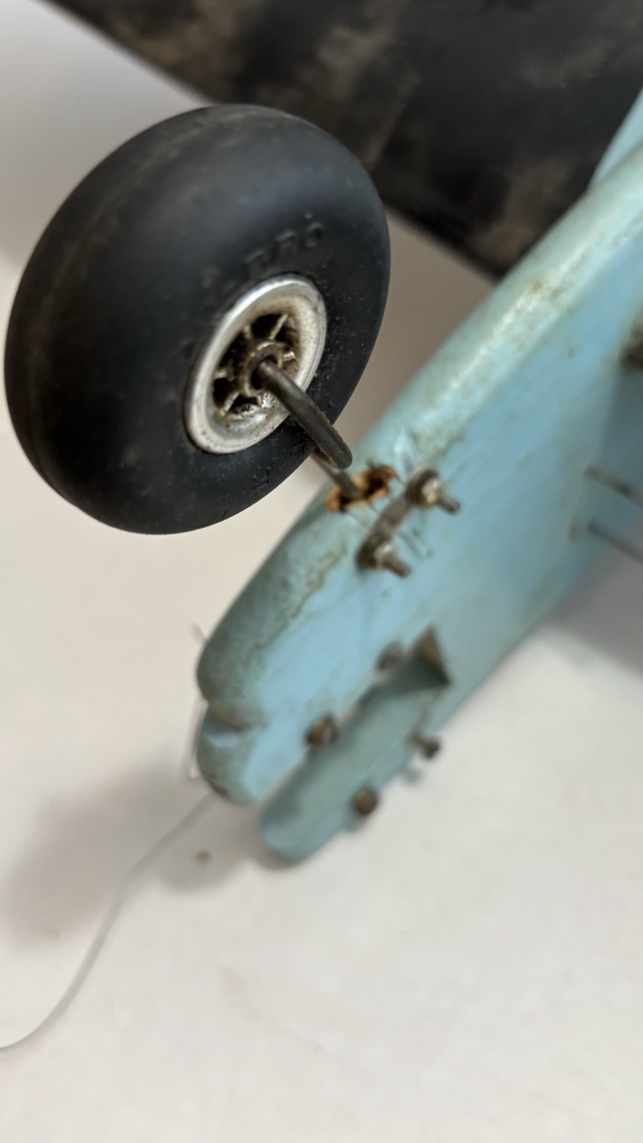 Vintage Tether Plane with Missing Motor. Untested but Elevators Seem To Work.