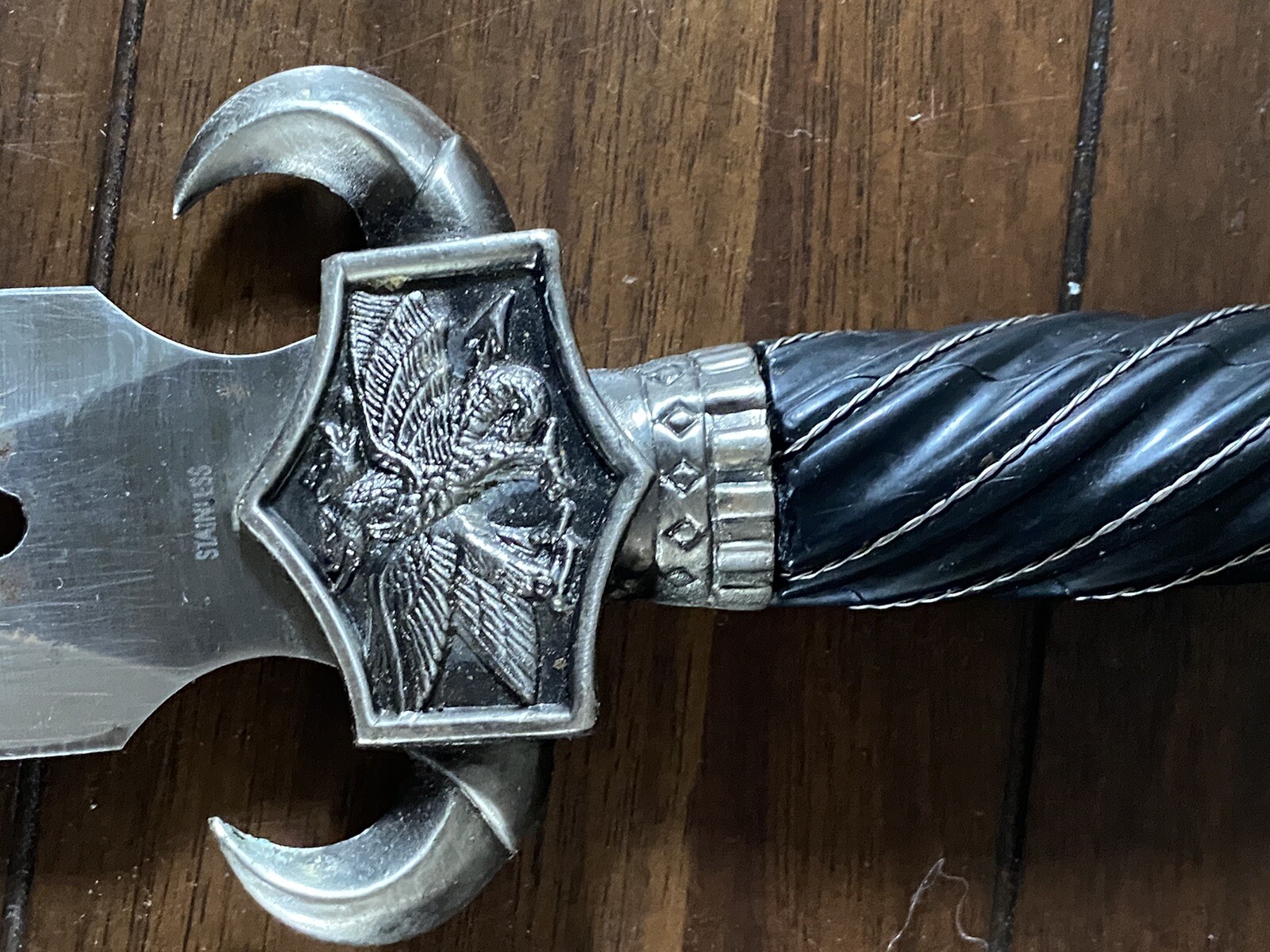Double Dragon Claw Dagger + Sheath, Athame, Wiccan Pagan Ritual