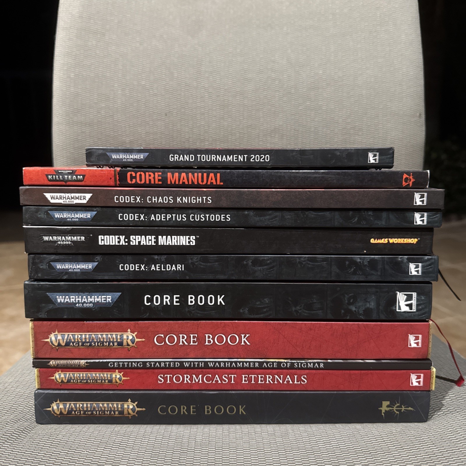 Warhammer 40K, Age of Sigmar Book Lot: Codex, Core Book, Kill Team, Core Manual