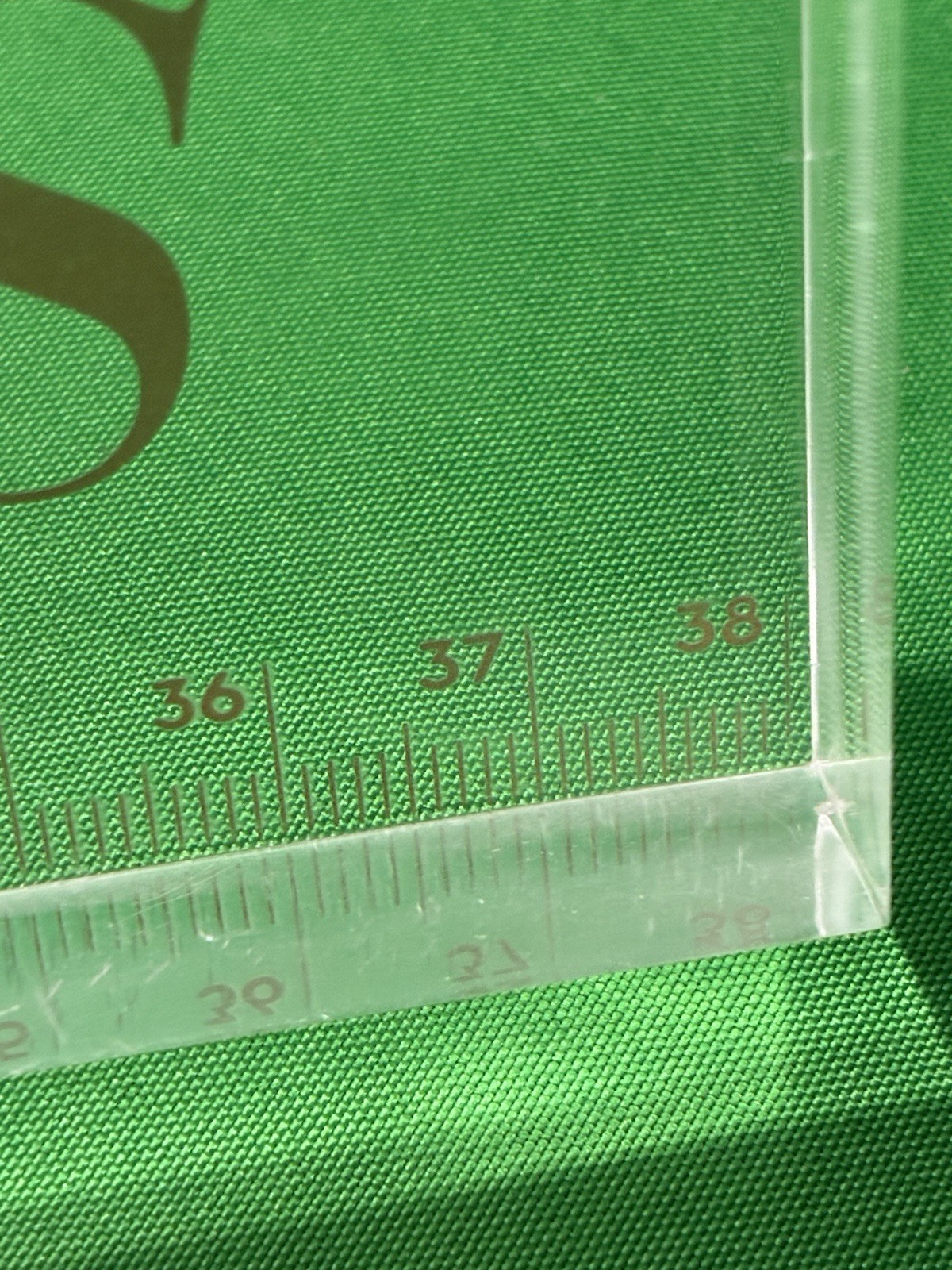 CLEAR GLASS RULER “Fashion Has No Rules” 15 Inches Rare ** FREE SHIPPING *