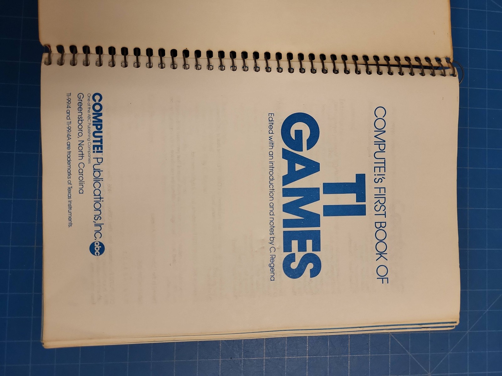 COMPUTE! First Book TI Games Vintage Computer Programming Reference Guide Book