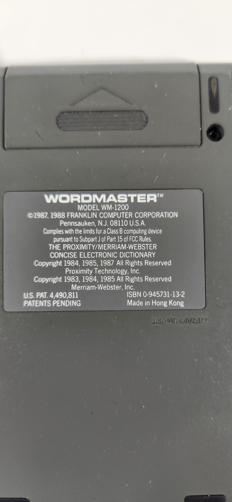 FRANKLIN WORDMASTER ELECTRONIC DICTIONARY WM-1200 WITH SOFT CASE