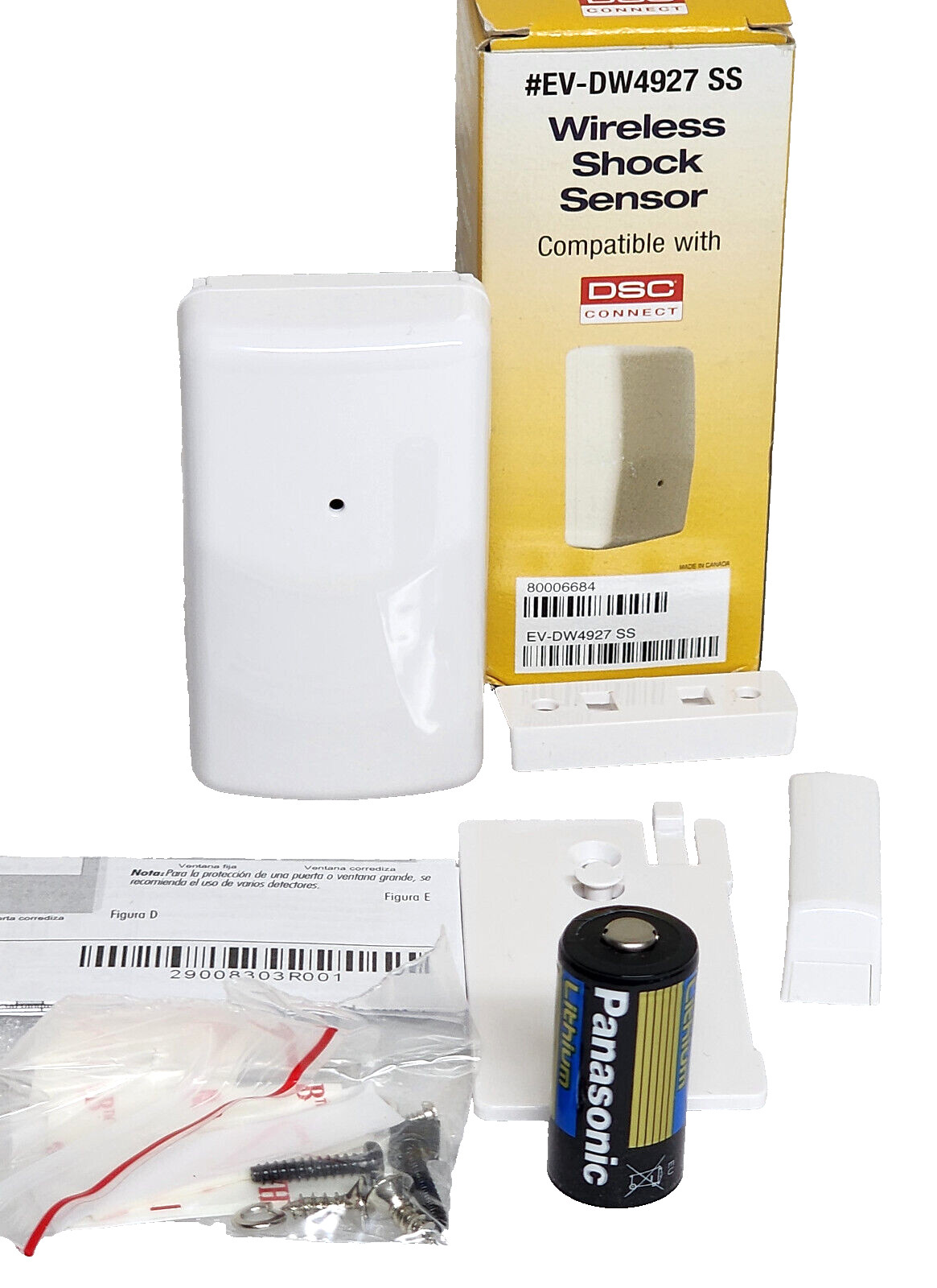 Brand New DSC  EV-DW4927  SS Wireless Shock Sensor with Contact