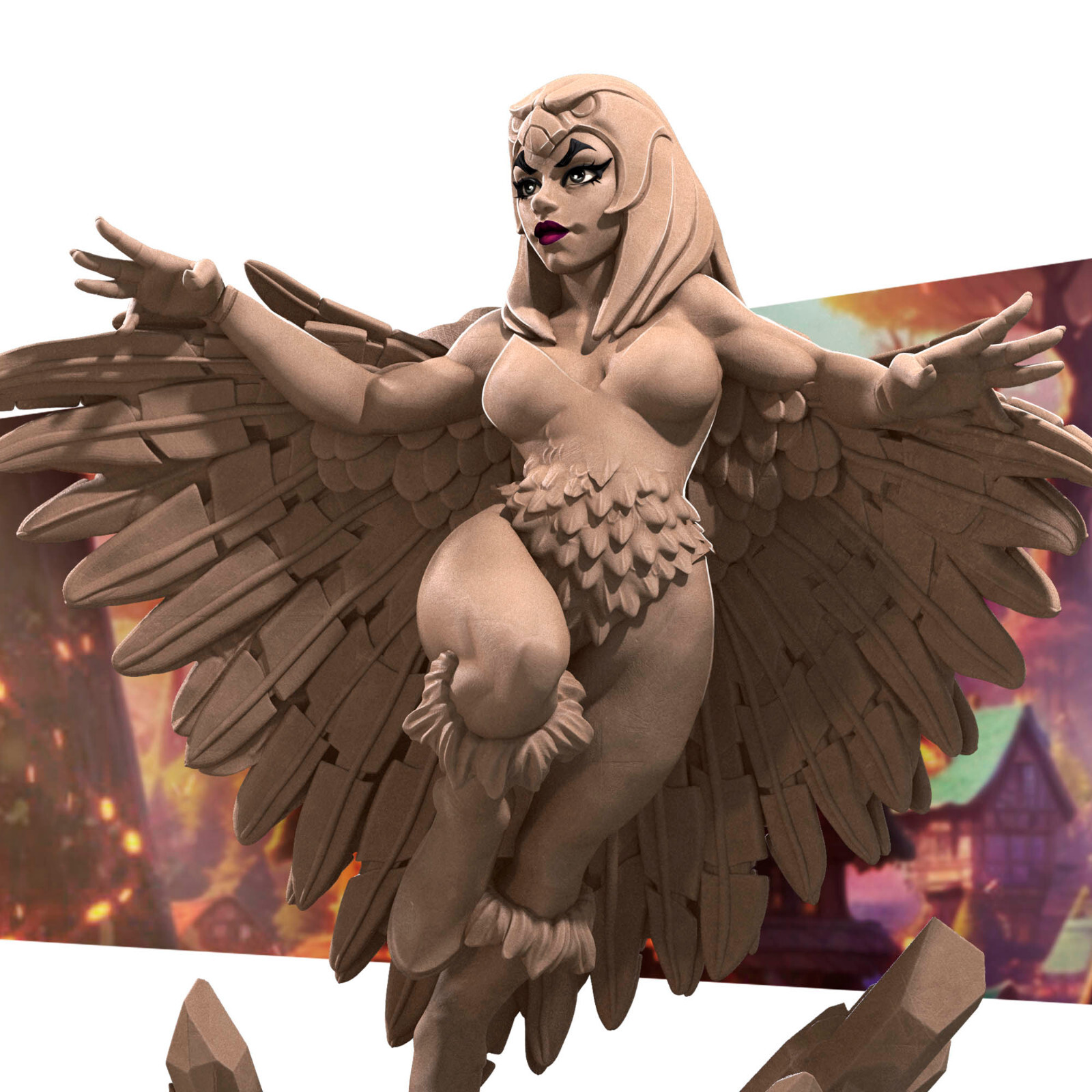 Marina - Exotic Owlin - Bite the Bullet Pinup - Fantasy D&D Miniature
