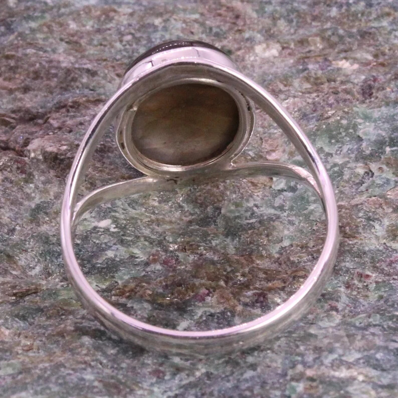 Labradorite 925 Sterling Silver Band & Statement Ring Handmade Ring All size
