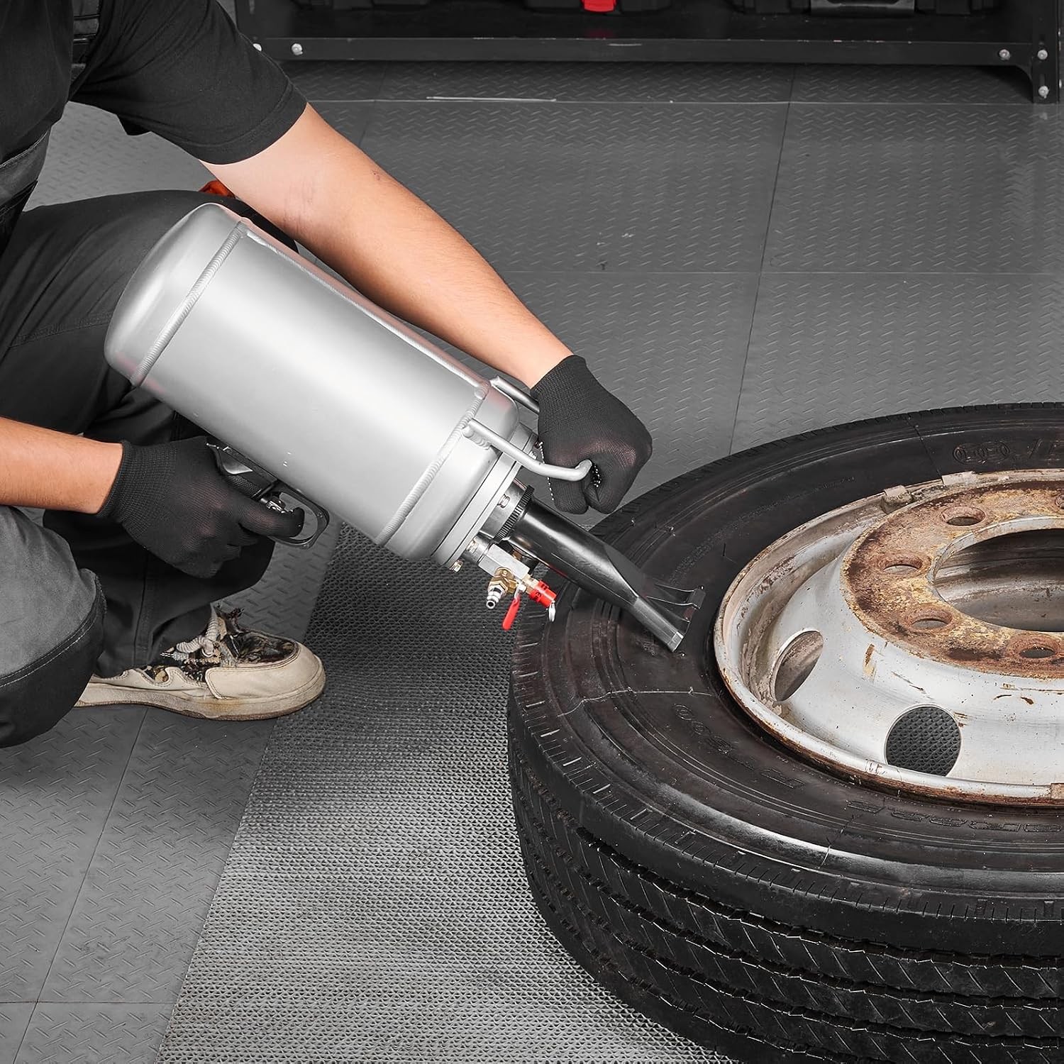 VEVOR Portable Tire Bead Seater, 1.6 Gal / 6 L Air Bead Blaster, Handheld Tire I