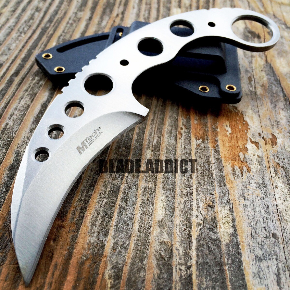 7" Military Tactical Karambit Hunting Skinner Hawkbill Neck Knife Claw Dagger