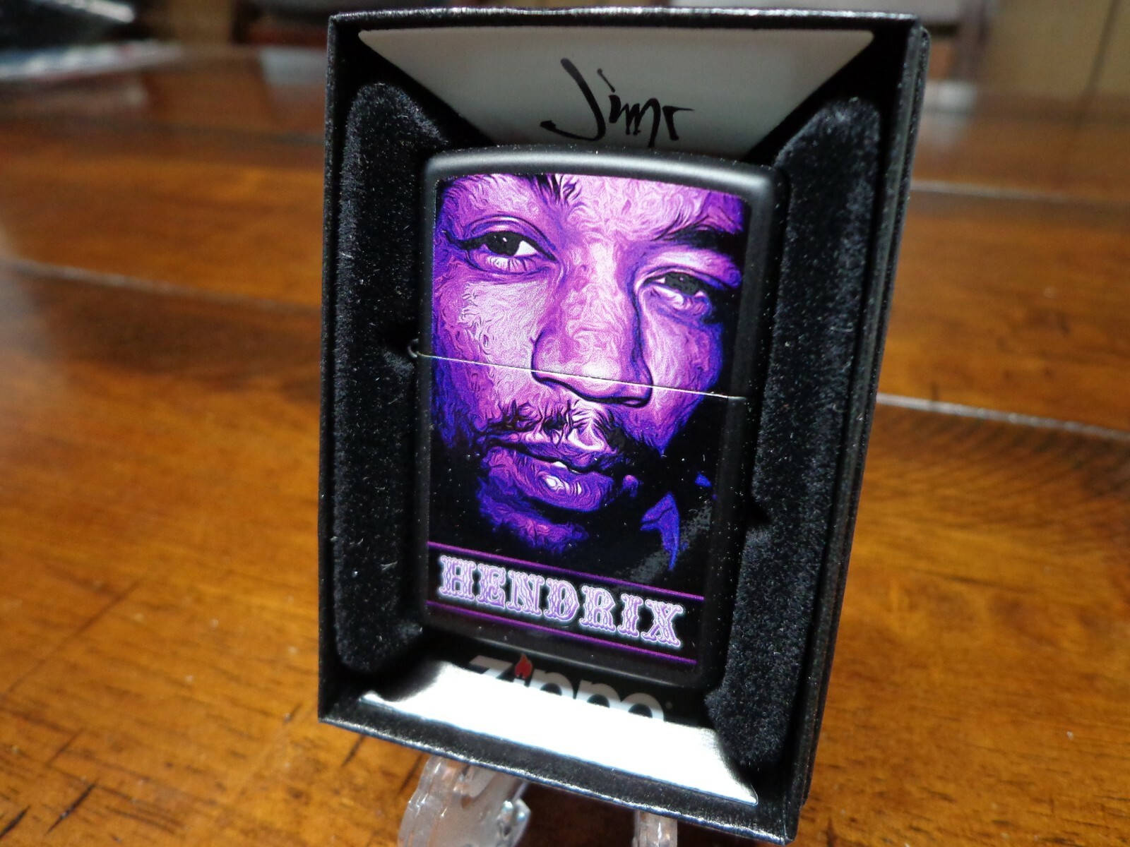 JIMI HENDRIX BLACK MATTE ZIPPO LIGHTER MINT IN BOX 2015