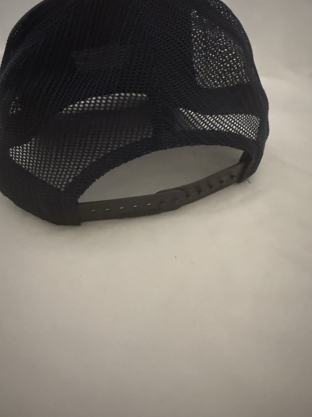 RICHARDSON Navy Blue Trucker Style HAT Cap With CADILLAC LOGO Adjustable New