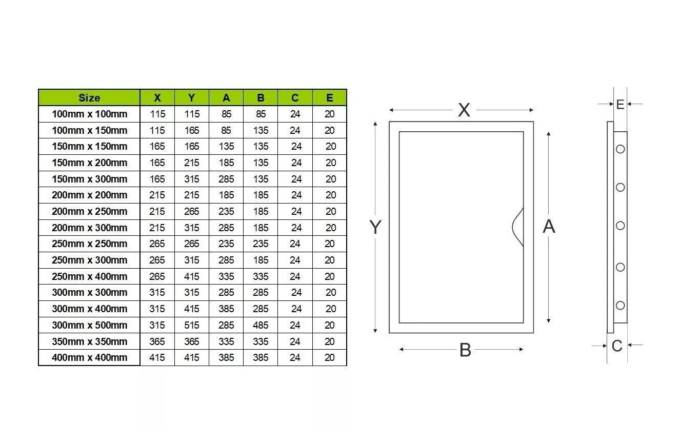 Plastic Access Panel Inspections Door Service Note Door Flap