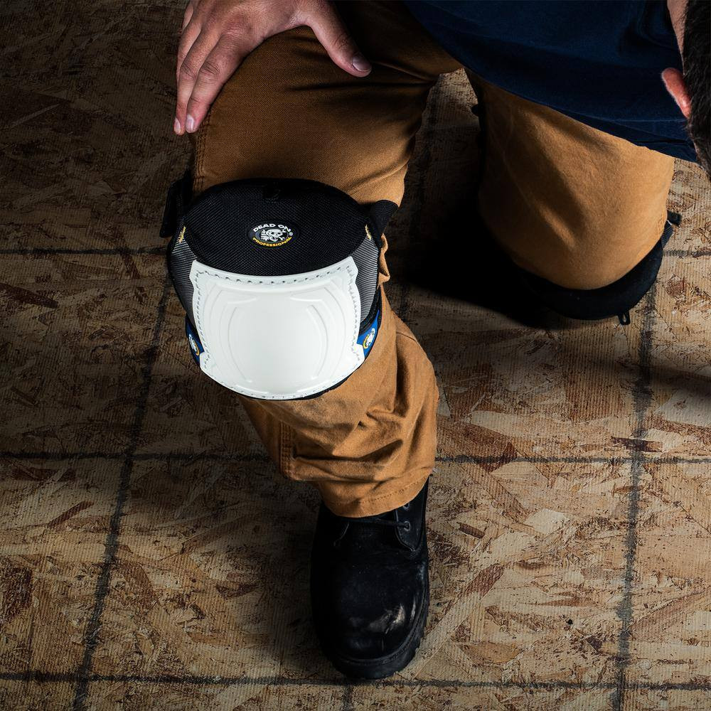 Geldome Swivel Slider Hard Cap Gel Padded Work Knee Pads with Mesh Lining and Ho